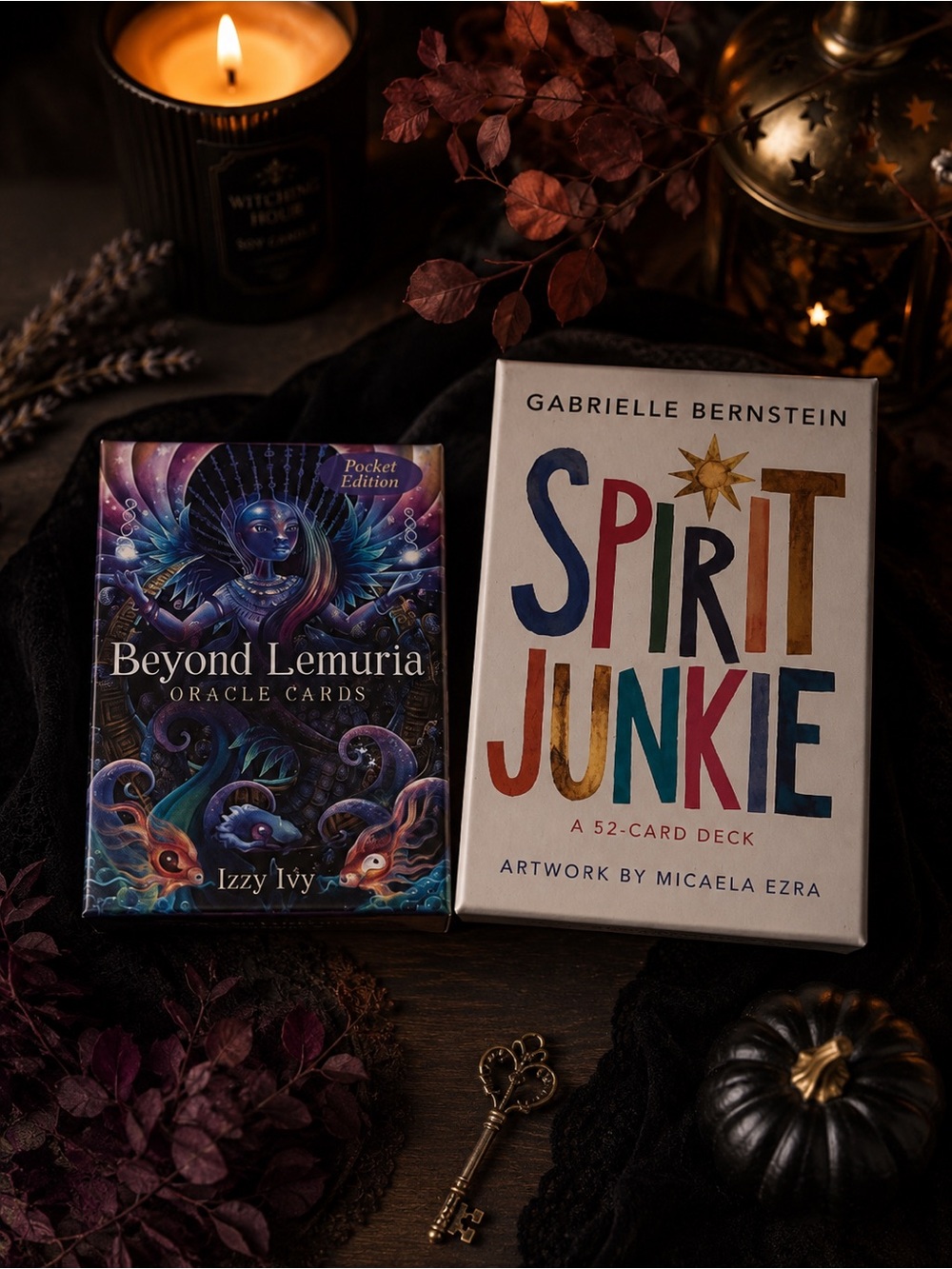 Spirit Junkie & Beyond Lemuria Oracle Card Decks - Colorful Artwork